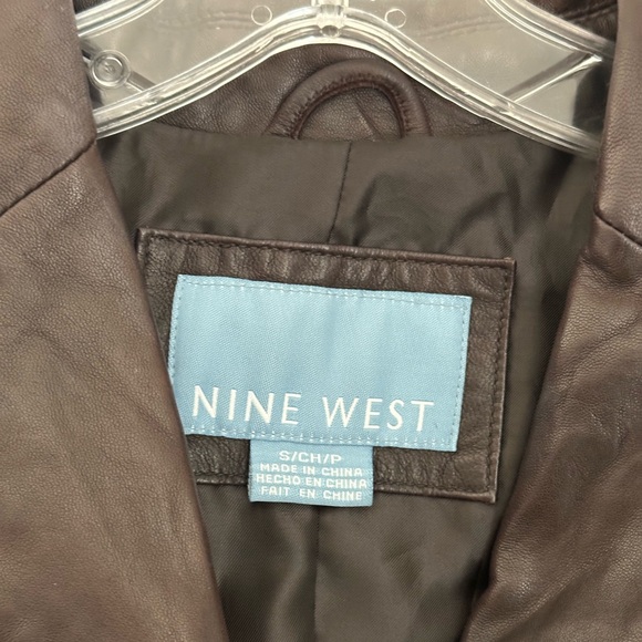 Nine West Brown Leather Jacket Size Small - Picture 5 of 11